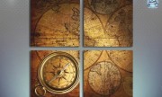 Древняя карта, компас